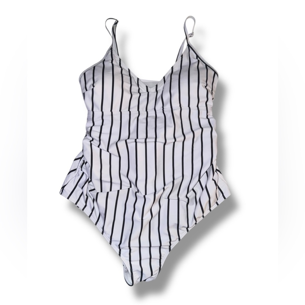 Striped One-Piece Swimsuit